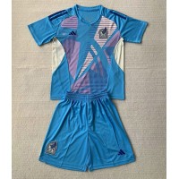Camisa de time de futebol México Goleiro Replicas 2º Equipamento Infantil Copa America 2024 Manga Curta (+ Calças curtas)